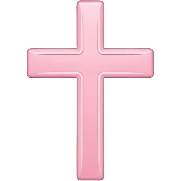 Light pink simple straight cross emoji