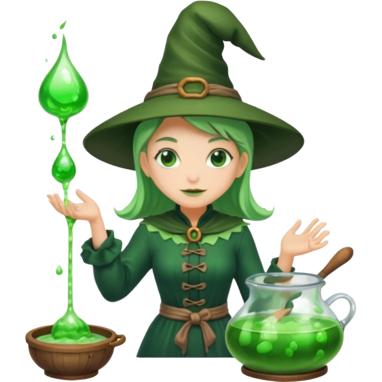 green witch cooking potion emoji