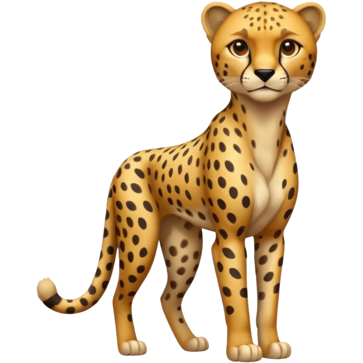 High resolution of a full body cheetah emoji