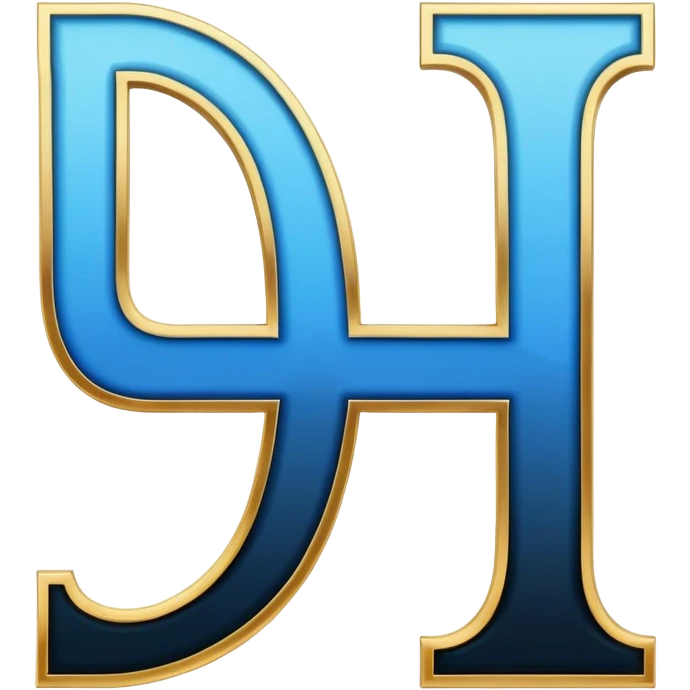 Bold Black-Blue-White-Gold Font Letter “I” emoji