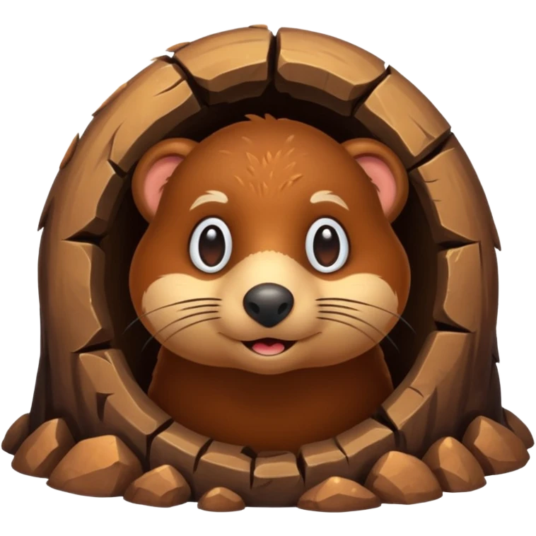 A Mole Coming Out Of A Hole emoji