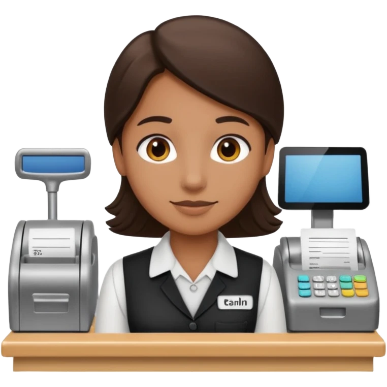 cashier behind the register emoji