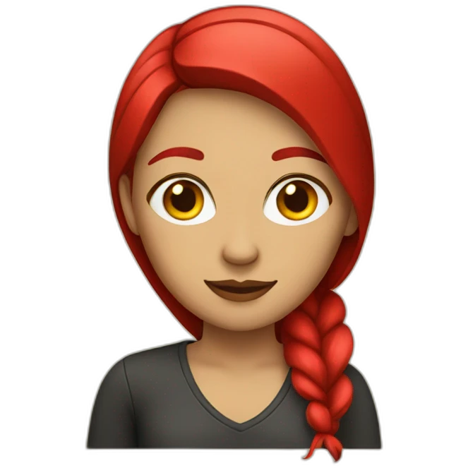 red girl graphic designer emoji