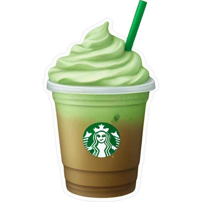 Starbucks iced matcha latte emoji