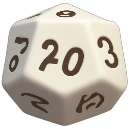 D20 dice creme emoji