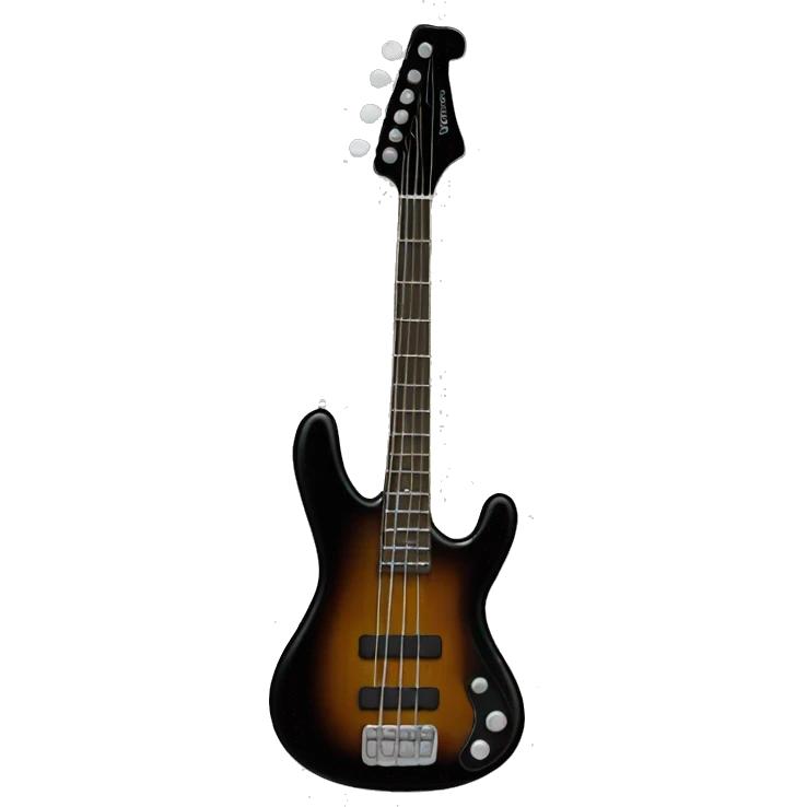Black bass guitar emoji