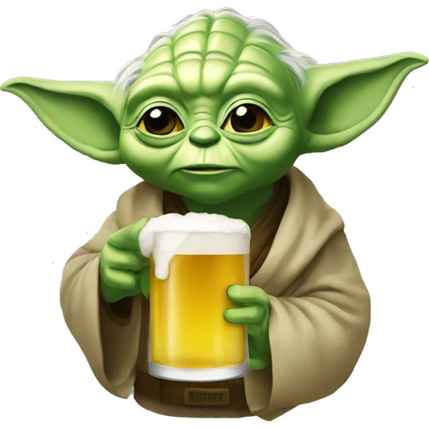 Yoda drink beer emoji