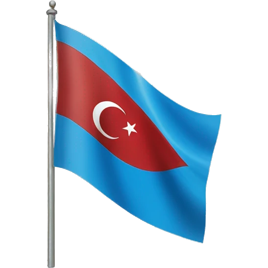 Blue turkish flag emoji