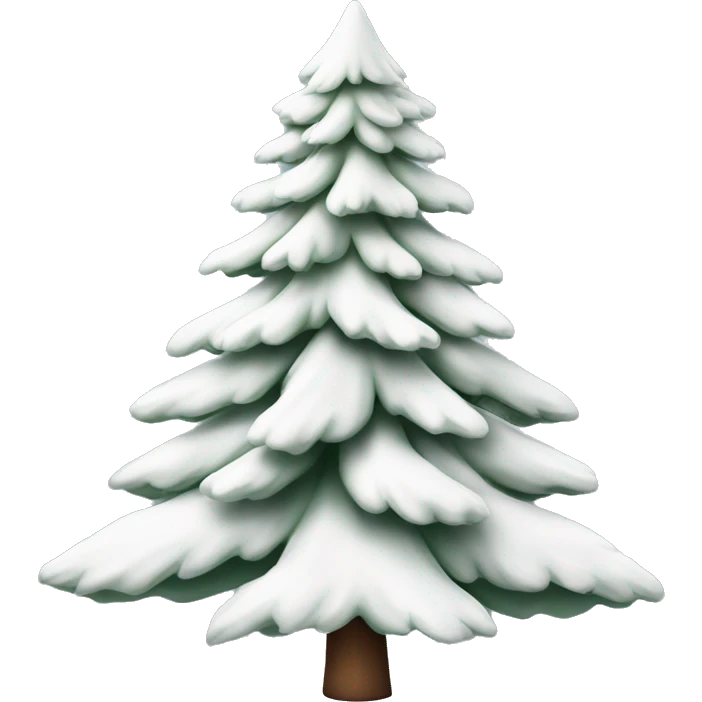  actual white fir christmas tree isolated.  emoji