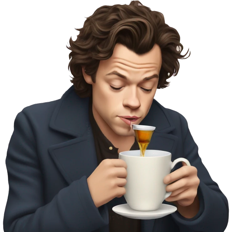 Harry styles sipping tea  emoji