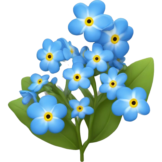  forget me nots emoji