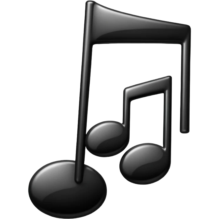 black music note emoji