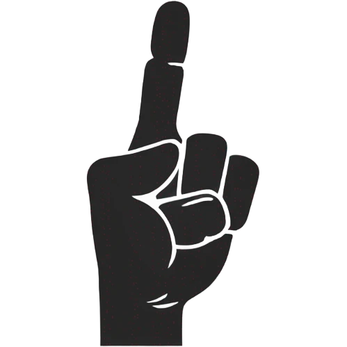 Rock on sign emoji