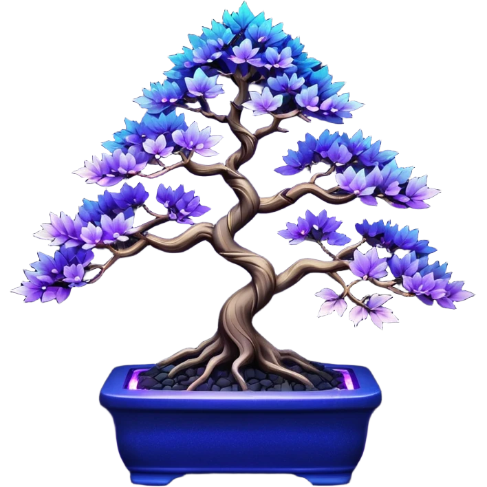  Rustic shiny crystal black-purple fiber optic lights  maple cobalt tiny bonsai  emoji