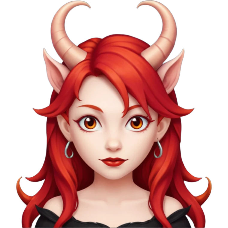 long hair devil girl emoji