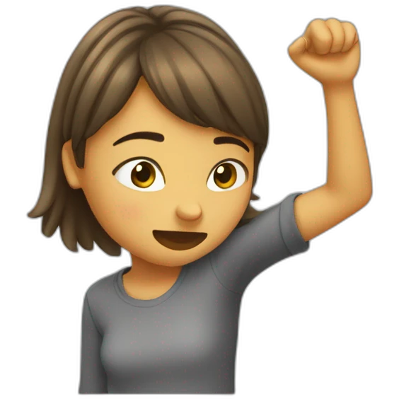 Une fille qui dab emoji