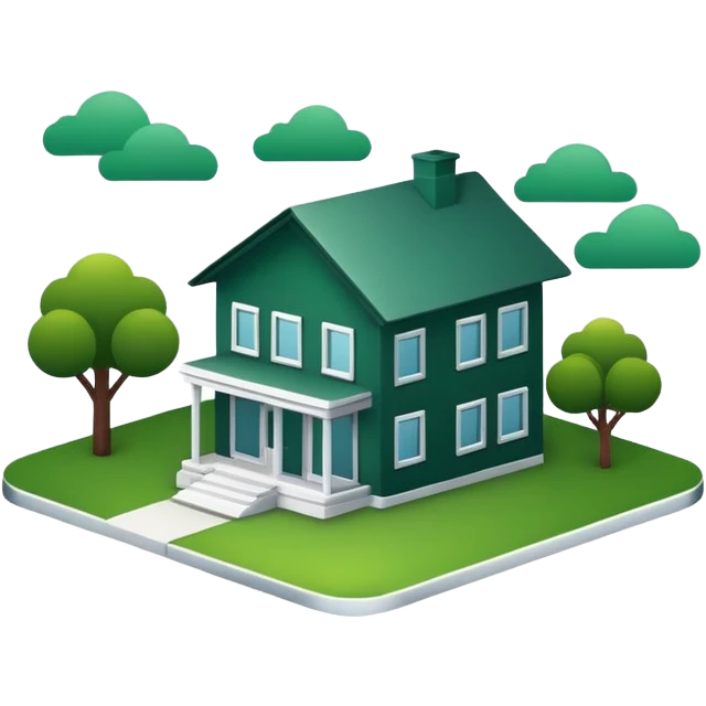 Real estate dark green emoji