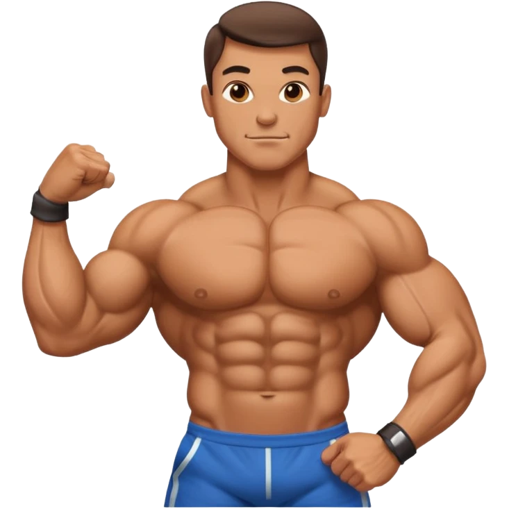 A bodybuilder emoji