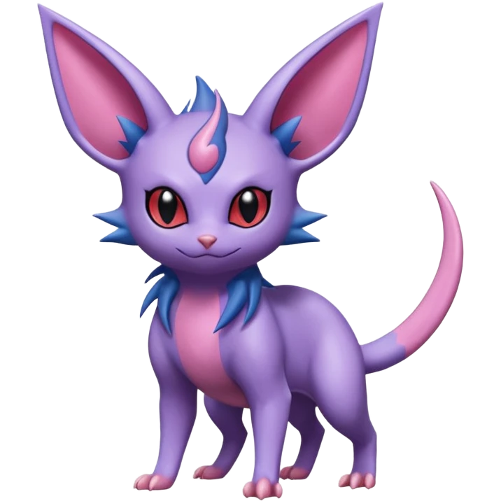 Sneasel-Nidorino-Espeon-Noibat-Purrloin-Fakémon-hybrid-creature (full body)  emoji