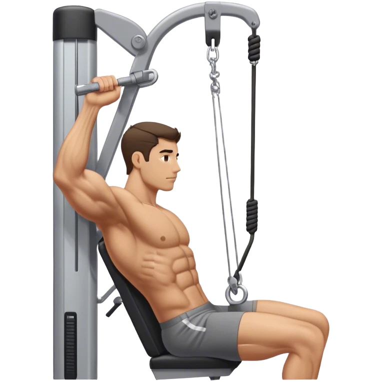 side-view man cable-machine tricep-pushdown emoji