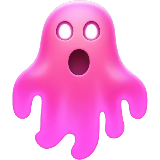 Neon pink ghost  emoji