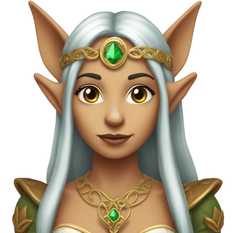 an elf woman login holding a big key emoji