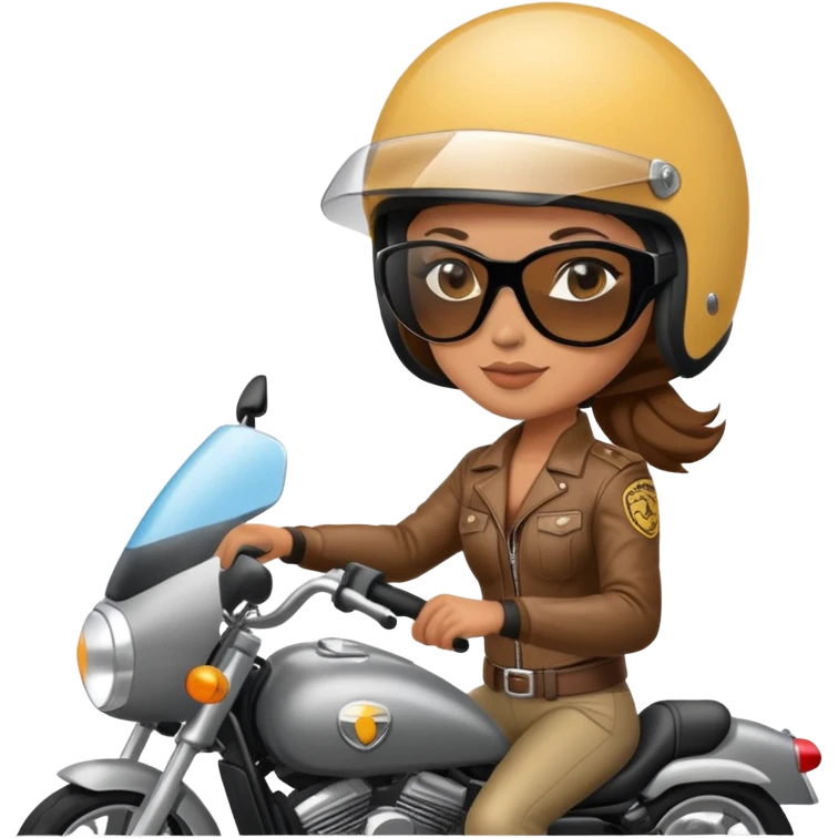 Mom on motorcycle  emoji