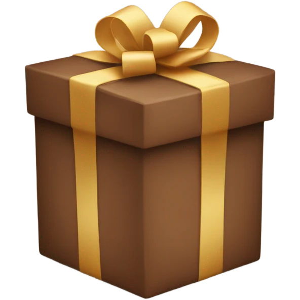 Brown gift emoji