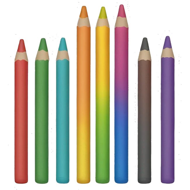 Rainbow crayons  emoji