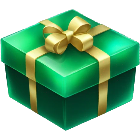 emerald glass gift box emoji