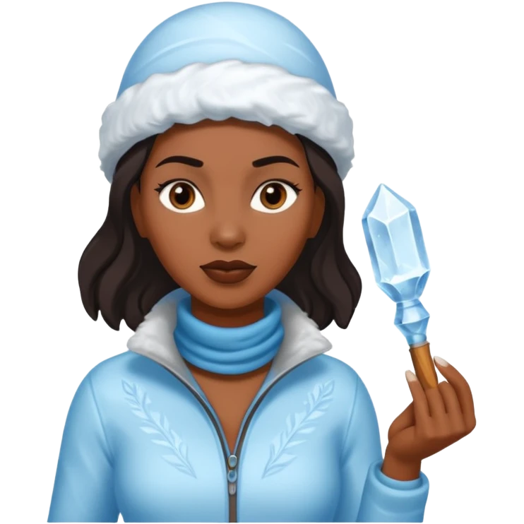 Ice Sculptor black woman emoji