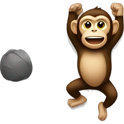 Monkey climbing the wall  emoji