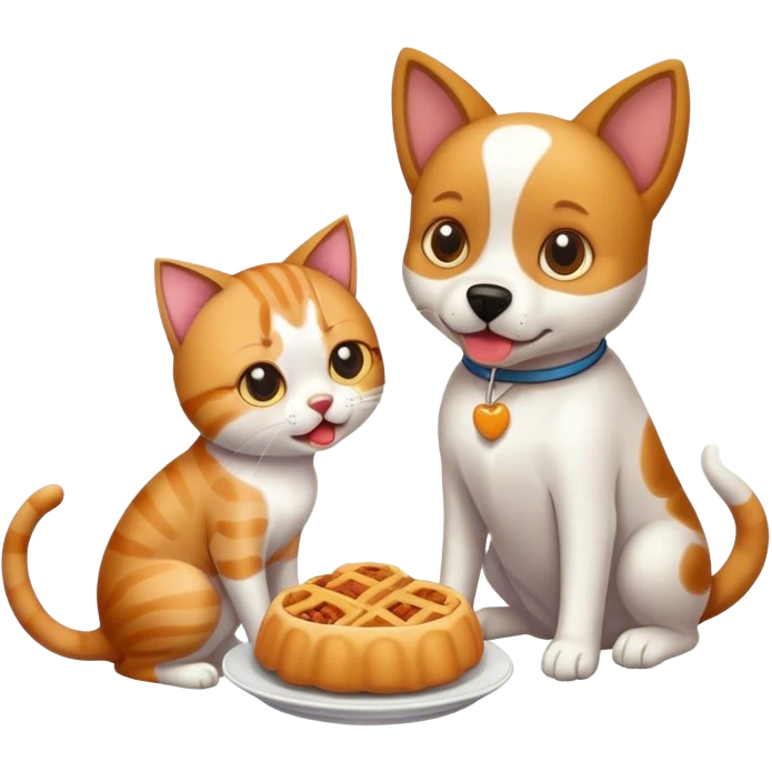 Dog eat cat emoji