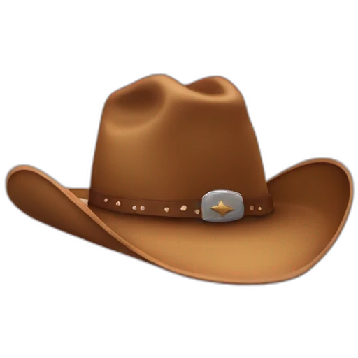 cowboy hat on top of an ear emoji