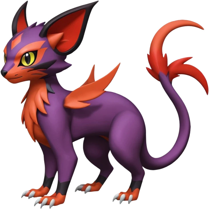 Liepard-Noivern-Litten-Sprigatito-Pokémon-fusion-creature (full body) emoji