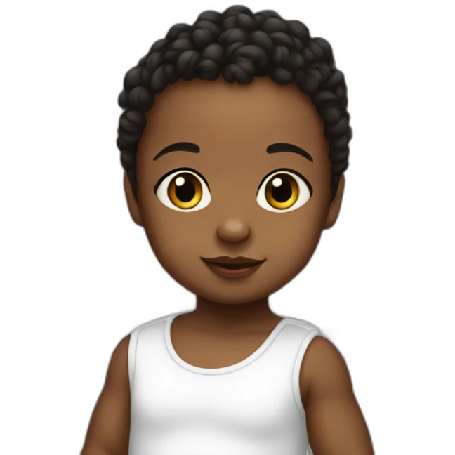 one year old white baby andrea with wings emoji