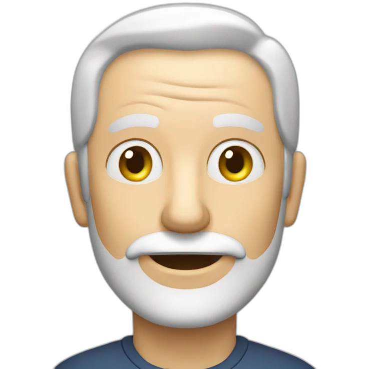 caucasian older male with small beard counting money emoji