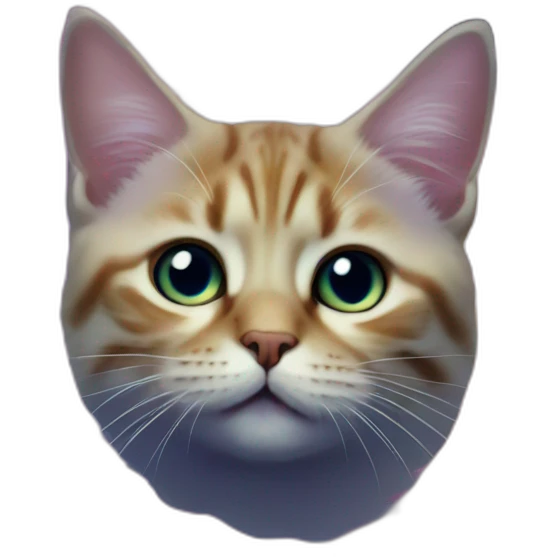 very small cat in realistic nebula in cosmic space emoji