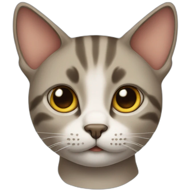 Cat with smaller ears than usual emoji