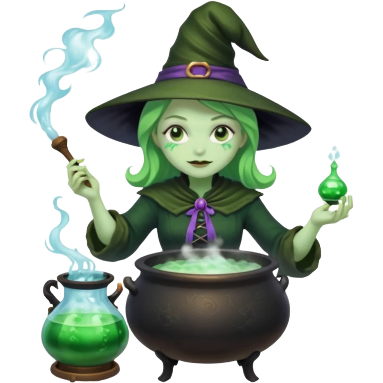 green witch cooking potion emoji