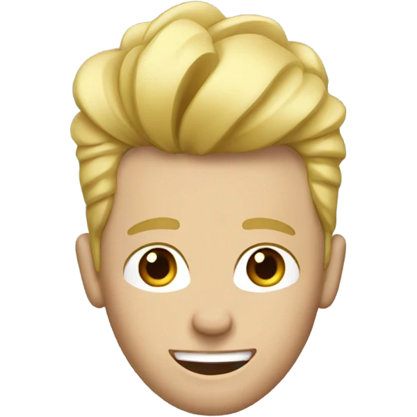 Blonde male with quiff emoji
