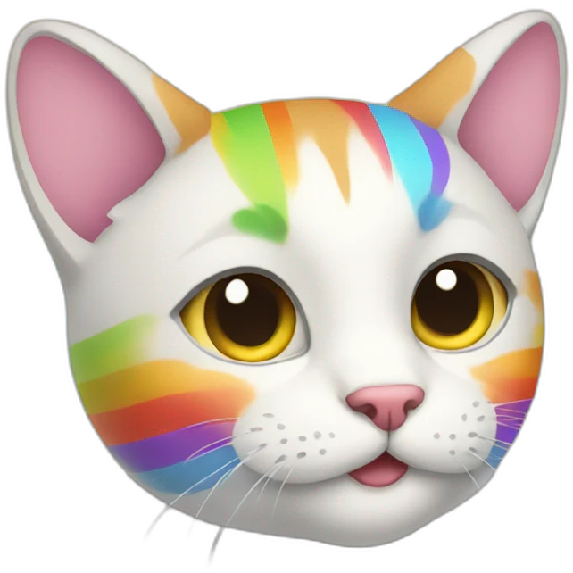cat with rainbow stripes emoji