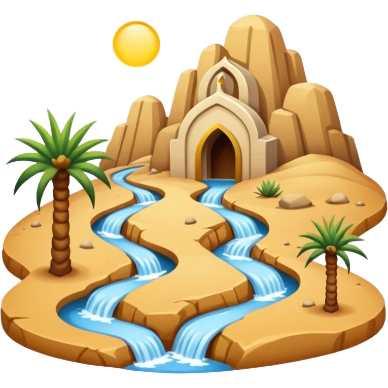 
road, desert, holy spring, islamic religion emoji