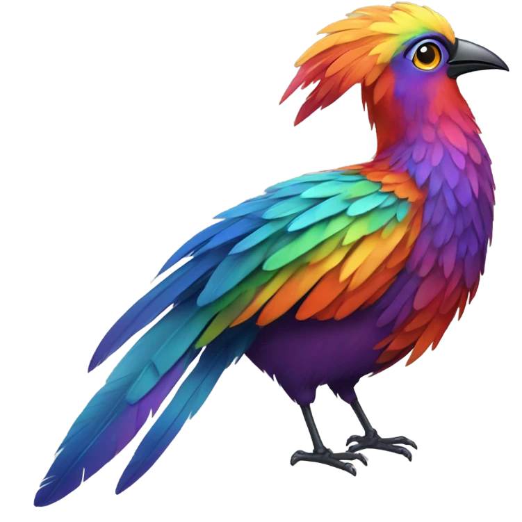 Rainbow bird emoji