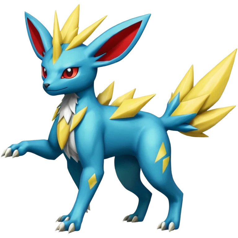 Salamence-Zygarde-Electrike-Jolteon-Manectric-Fakémon-fusion, full body emoji