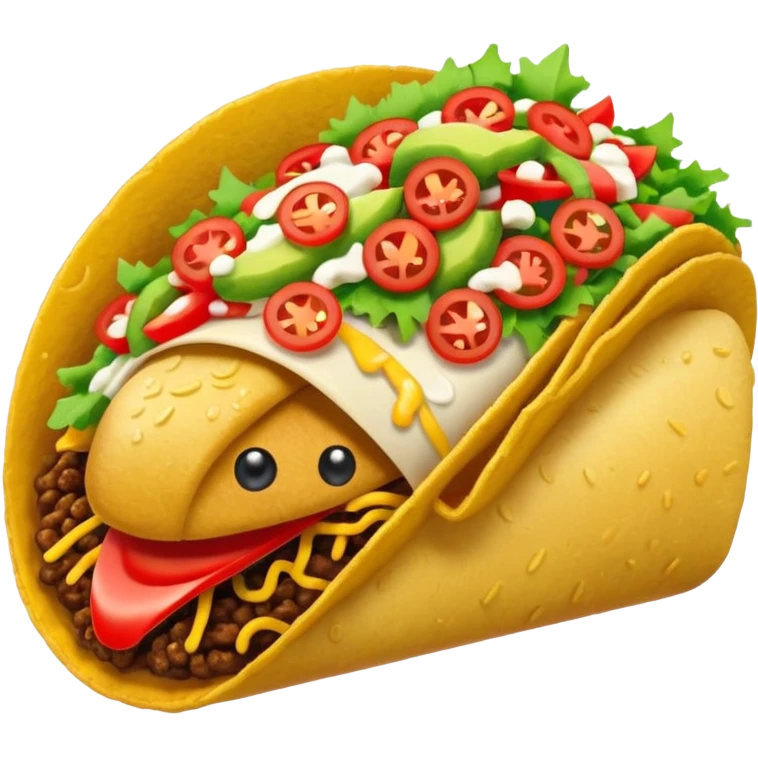 Cartoon taco emoji