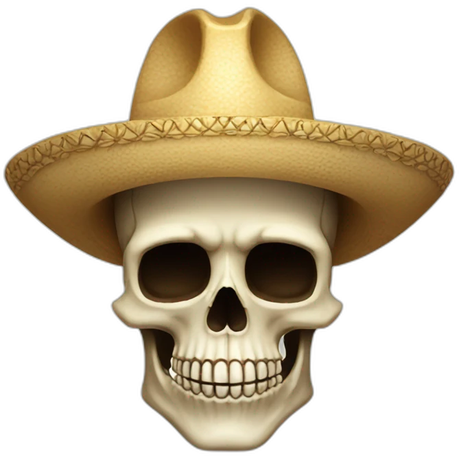 Skull in sombrero emoji