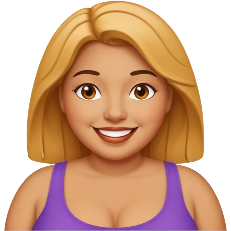 A plus sized woman emoji