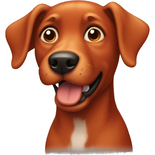 Red dog emoji