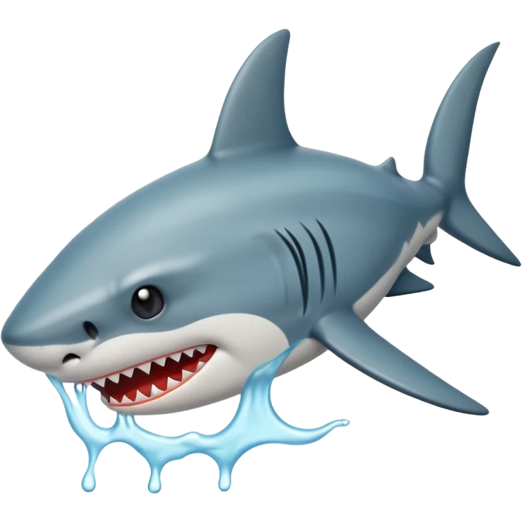 Shark vomiting emoji